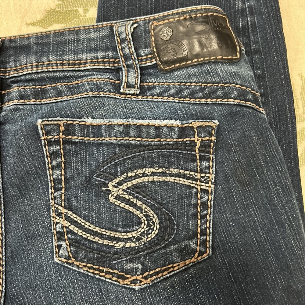 Silver Jeans 30W Camden Rose Ankle Crop Zip Zipper EUC - Picture 5 of 7